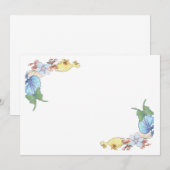 Luna Moth en Orchids 5 x 7 Wedding Invitation Kaart (Voorkant / Achterkant)