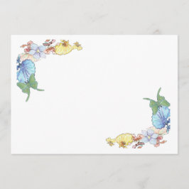 Luna Moth en Orchids 5 x 7 Wedding Invitation Kaart