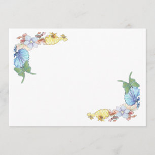 Luna Moth en Orchids 5 x 7 Wedding Invitation Kaart