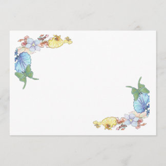 Luna Moth en Orchids 5 x 7 Wedding Invitation Kaart