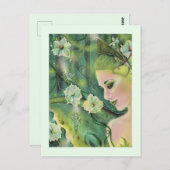 Luna moth fairy art van Renee Lavoie Briefkaart (Voorkant / Achterkant)