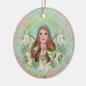 Luna moth fairy art van Renee Lavoie Keramisch Ornament (Links)