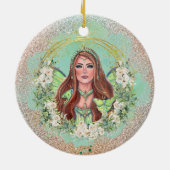 Luna moth fairy art van Renee Lavoie Keramisch Ornament (Achterkant)