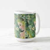 Luna moth fairy art van Renee Lavoie Koffiemok (Voorkant rechts)