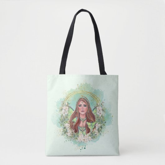 Luna moth fairy art van Renee Lavoie Tote Bag (Voorkant)