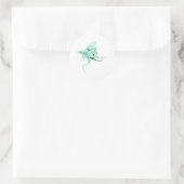 Luna Moth Fairy Dragon Ronde Sticker (Tas)