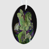 Luna Moth Fairy Horse Pegasus Ornament (voorkant)