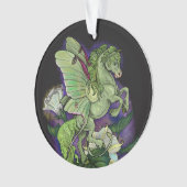 Luna Moth Fairy Horse Pegasus Ornament (voorkant)