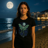 Luna Moth & Flowers In Moonlight T-shirt