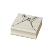 Luna Moth Geel Sinaasappel Witchy Magisch Insect Rubberstempel (Stempel)