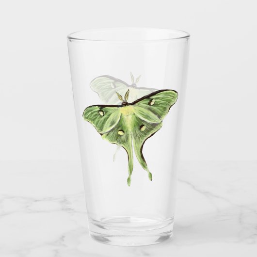 Luna Moth Glass Tumbler (Voorkant)