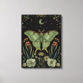 Luna Moth Gotische Waterverf Kunst Canvas Afdruk (Voorkant)