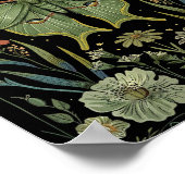 Luna Moth Gotische Waterverf Kunst Poster (Hoek)