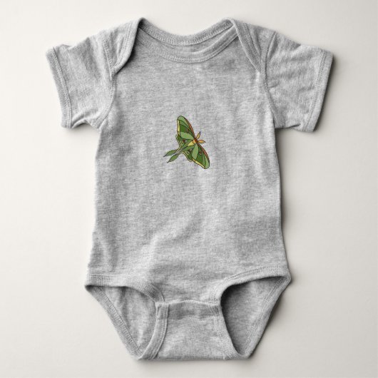 Luna Moth Grappige Babykleding Romper (Voorkant)