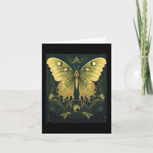 Luna Moth Halloween kostuum Halloween Kaart (Voorkant)