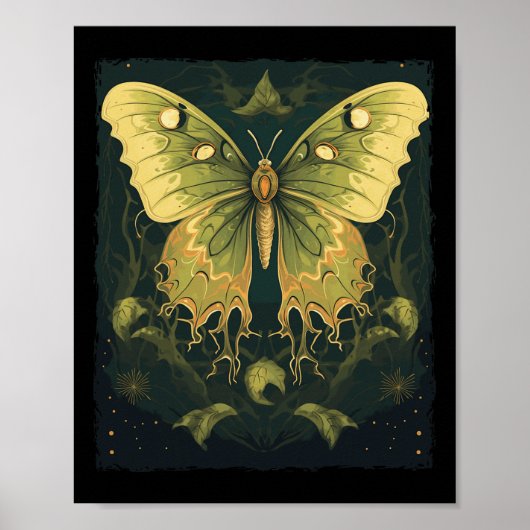 Luna Moth Halloween Poster (Voorkant)