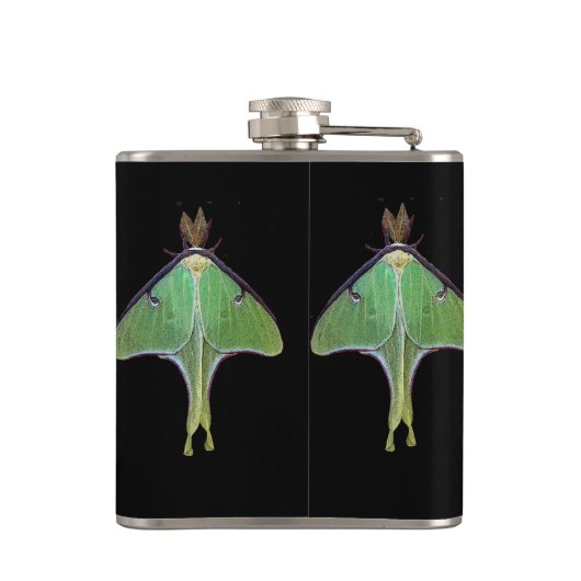 Luna Moth Heupfles (Achterkant)