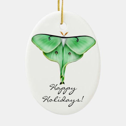 Luna Moth Holiday Ornament (Achterkant)