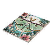 Luna Moth illustratie lelie motten Tegeltje (Zijkant)