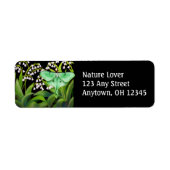 Luna Moth in Lily van de Vallei Bloemen Label (Voorkant)