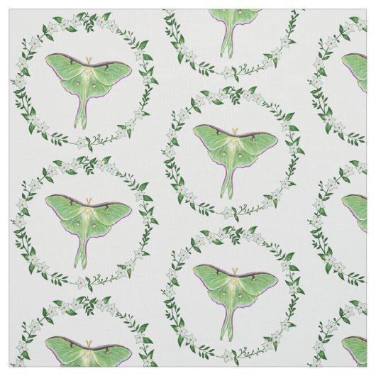 Luna Moth in Victoriaans schildpad Stof (Swatch)