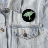 Luna Moth Insect Button (In situ)