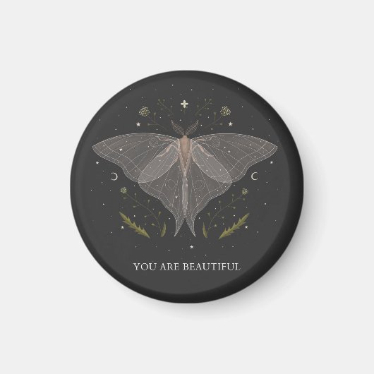 Luna Moth- Je bent mooi Magneet (Voorkant)