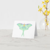 Luna Moth Kaart (Gele Bloem)