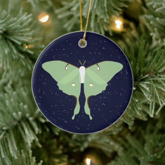 Luna Moth Keramisch Ornament (Boom)