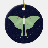 Luna Moth Keramisch Ornament (Voorkant)