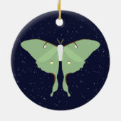 Luna Moth Keramisch Ornament (Achterkant)