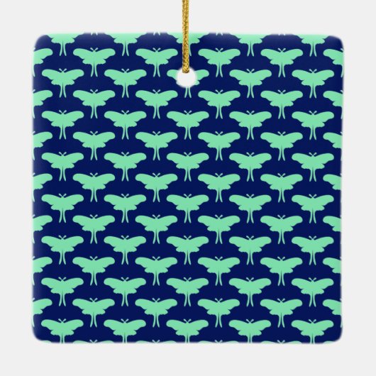 Luna Moth Keramisch Ornament (Achterkant)