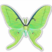Luna Moth - Lime Green en Bleek Green Sticker (Voorkant)