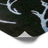 Luna Moth Lit door gloeiende vuurvliegjes Poster (Hoek)