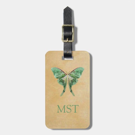 Luna Moth Luggage Bag Label Bagagelabel (Voorkant verticaal)