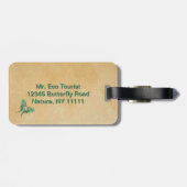 Luna Moth Luggage Bag Label Bagagelabel (Achterkant horizontaal)