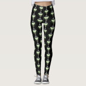 Luna Moth Maan Phases Zwart Leggings (Voorkant)