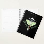 Luna Moth Maan Phases Zwart Planner (Display)
