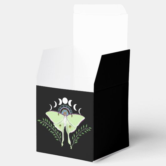 Luna Moth maanfasen Bedankdoosjes (Geopend)
