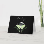Luna Moth maanfasen Bedankkaart (Voorkant)