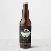 Luna Moth maanfasen Bier Etiket (Voorkant)