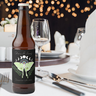 Luna Moth maanfasen Bier Etiket