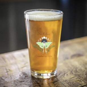 Luna Moth maanfasen Glas