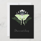 Luna Moth maanfasen Kaart (Achterkant)