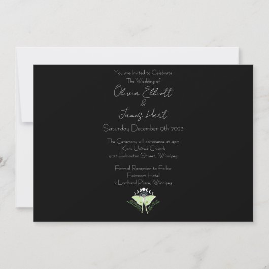 Luna Moth maanfasen Kaart (Voorkant)