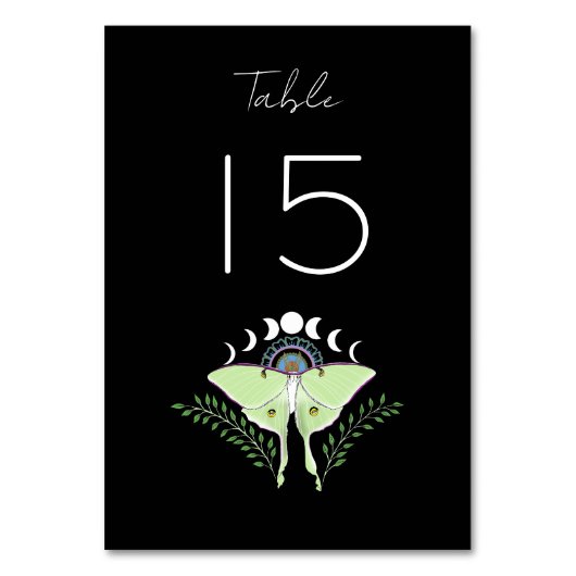 Luna Moth maanfasen Kaart (Voorkant)