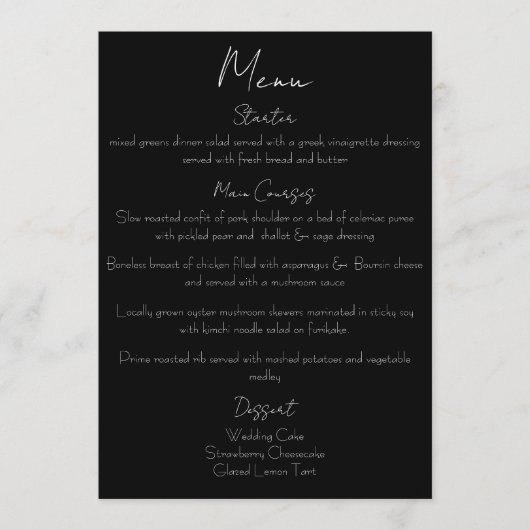 Luna Moth maanfasen Menu (Voorkant)