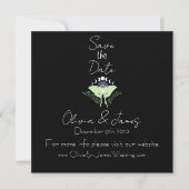 Luna Moth maanfasen Save The Date (Voorkant)