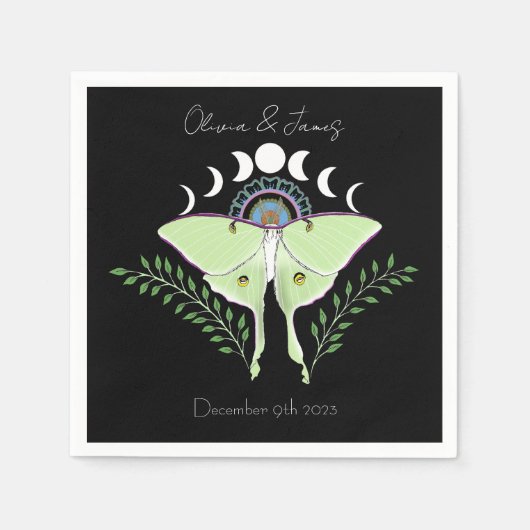 Luna Moth maanfasen Servet (Voorkant)