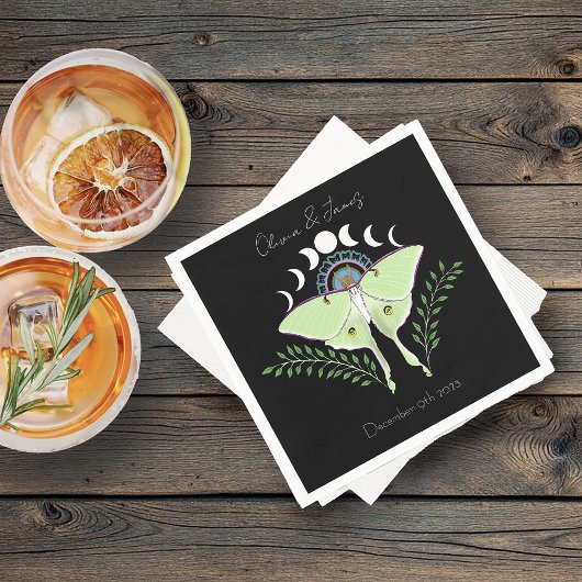 Luna Moth maanfasen Servet